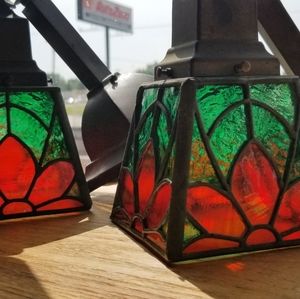 1930's Tiffany Style Lights. Set of 2
